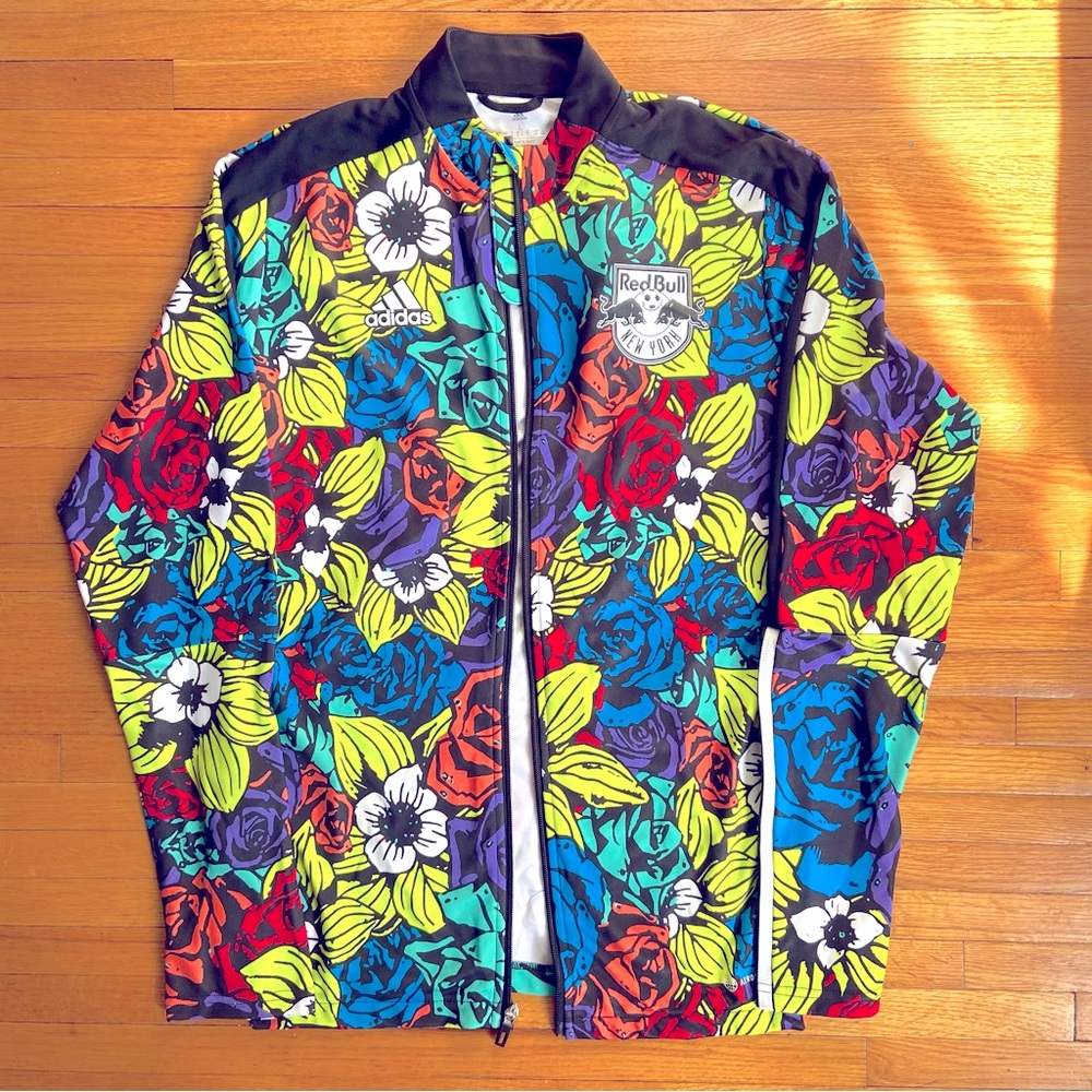 Adidas x Red Bull NY Floral Long Sleeve zip up Jacket NWT / never worn, size L